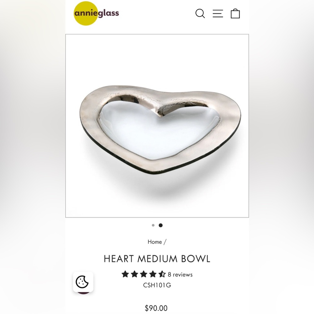 Annieglass Heart Bowl
